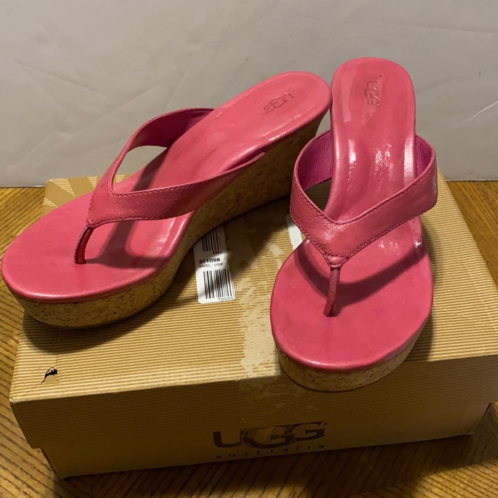 UGG pink Natassia wedges size 8 1/2